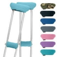 thumbnail image 1 of Universal Crutch Underarm Pad and Hand Grip Covers, Turquoise, 1 of 4