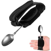 Universal Cuff Utensil Holder   Adaptive Eating Aid for Weak Grip, Adjustable Strap Fits Spoons & Forks, Supports Parkinson & Arthritis Independence