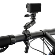 Universal Cycling Mount Kit for Action Cameras, Adjustable Handlebar Camera Mount with Dual Ball Head, Anti-Slip Clamp Compatible with Insta360, DJI & GoPro Cameras