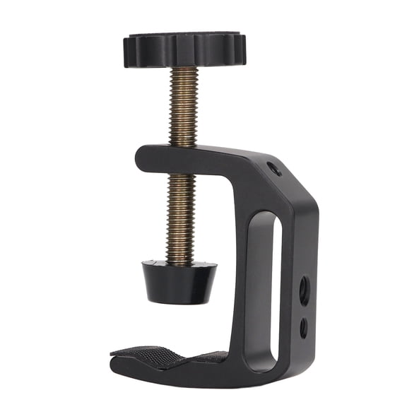 Universal Cylindrical C Clamp Bracket Aluminum Alloy Arm Holder Mount for Camera Tripod Photography Video Studio Equipment with 1/4in 3/8in Screw Desktop Mount Accessory (4.3 inches / 11 cm)