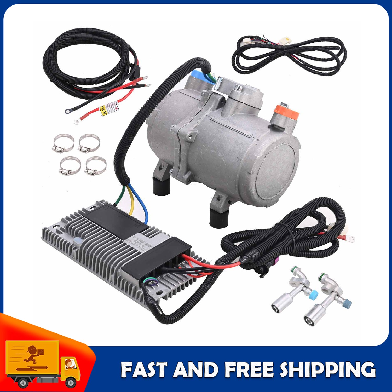 Universal DC 12V Electric Car Air Conditioner Compressor Kit A/C Control Panel