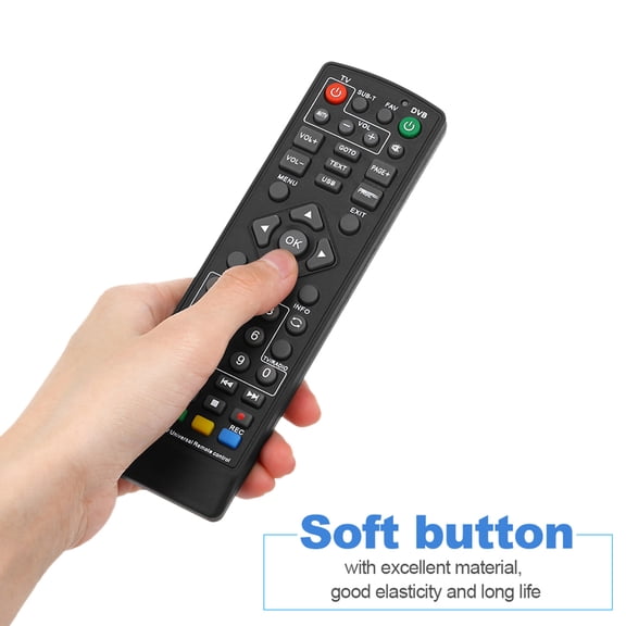 Universal DVB-T2 Set-Top Box Remote Control  Replacement Smart TV STB Controller for HDTV / Smart TV Box, Black