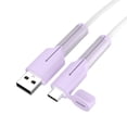 thumbnail image 1 of Universal Data Line Cord Saver Dustproof Cover Charger Cable Protective Cap Type C Charger Silicone Cover Cable Protector PURPLE, 1 of 8