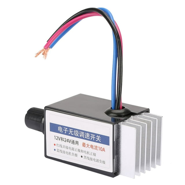 Universal Dc 12V/24V Motor, 12 Volt Variable Speed Switch 12V Fan Controller Speed Controller