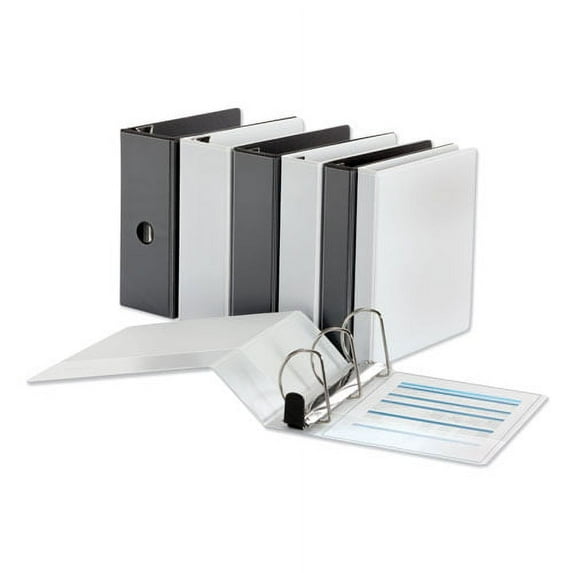 Universal Deluxe Easy-To-Open D-Ring View Binder, 3 Rings, 5" Capacity, 11 X 8.5, White | Order of 1 Each
