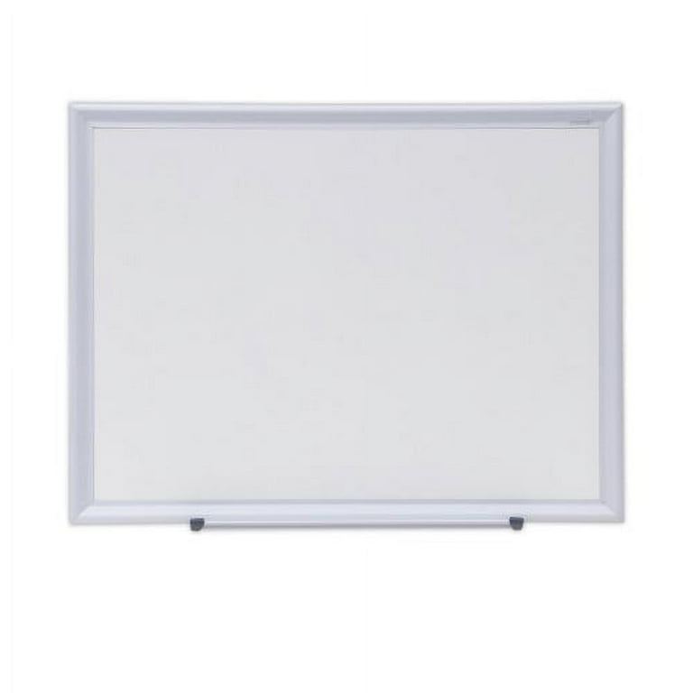 Deluxe Melamine Dry Erase Board, 24 x 18, Melamine White Surface, Silver Aluminum Frame Deluxe Melamine Dry Erase Board, 24 x 18, Melamine White Surface, Silver Aluminum Frame
