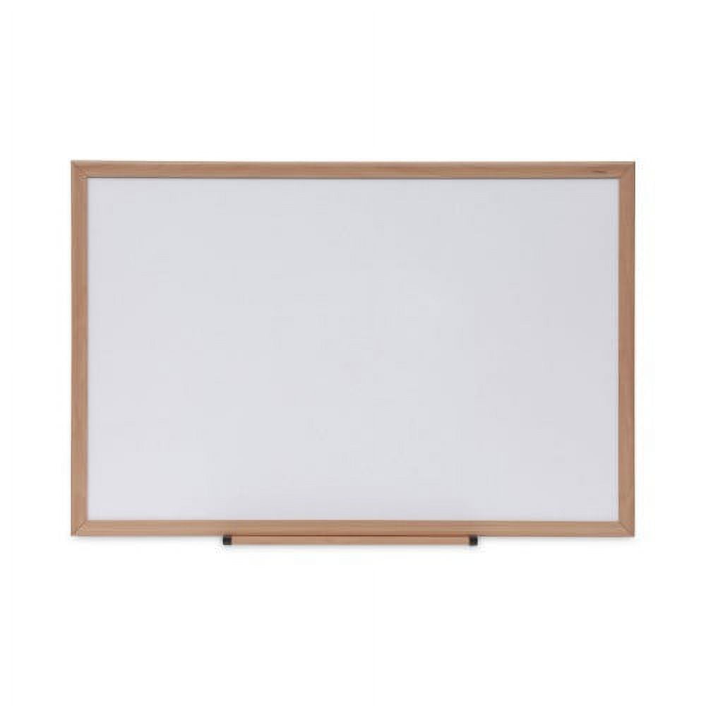 Universal Deluxe Melamine Dry Erase Board, 36 x 24, Melamine White