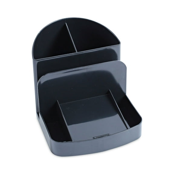 Universal Deluxe Message Center, 6 Compartments, Plastic, 5.5 x 6.75 x 5, Black