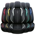 thumbnail image 1 of Universal Deluxe PU Leather 5-Seats Car Seat Cover Front Rear Cushion Full Set, 1 of 11