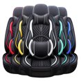 thumbnail image 1 of Universal Deluxe PU Leather 5-Seats Car Seat Cover Front Rear Cushion Full Set, 1 of 7