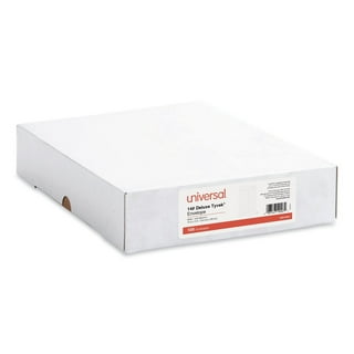 Deluxe Tyvek Envelopes, #13 1/2, Square Flap, Self-Adhesive Closure, 10 x 13, White, 100/Box Deluxe Tyvek Envelopes, #13 1/2, Square Flap, Self-Adhesive Closure, 10 x 13, White, 100/Box