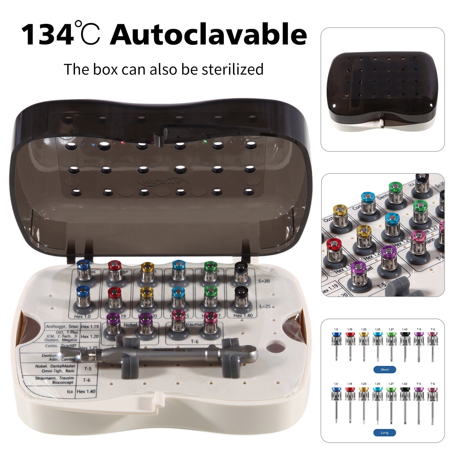 Universal Dental Implant Screw Removal Kit/Screw Driver kit