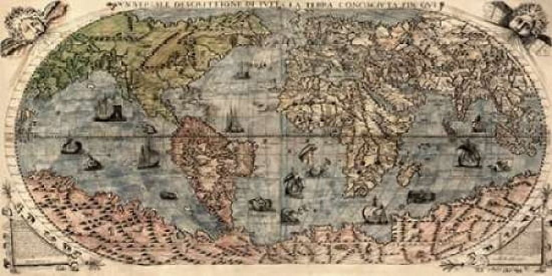Universal Description of the Whole World Canvas Art - Paolo Forlani (24 x 48)