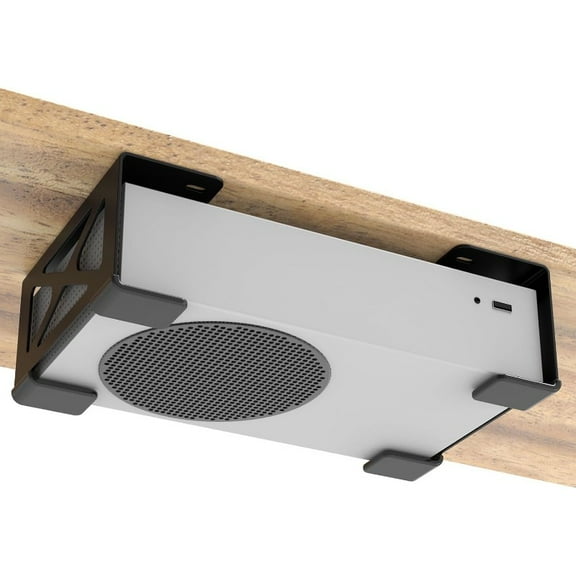 Universal Under Desk Metal Storage Mount for Xbox Series S/X, PS4 Slim/Pro, Compatible with CPU, UPS, Small Form Factor Desktop Tower, Mini PCs, 3.2IN Height Limit  Includes Paper Template