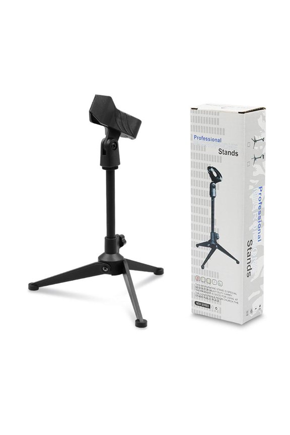 Universal Desktop Microphone Stand, Portable Adjustable Tripod Bracket for Live Streaming & Recording