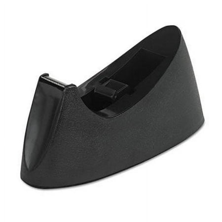 Universal UNV15001 1 in. Core, Weighted Nonskid Base, Desktop Tape Dispenser - Black