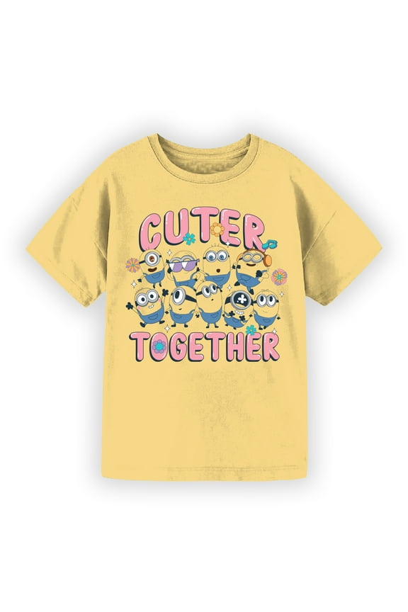 Despicable Me Minions Girls Short Sleeve Graphic T-Shirt, Sizes 4-16