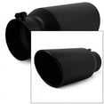 thumbnail image 1 of Universal Diesel Truck Angled Black 15 inch Bolt On Exhaust Tip 5 In 8 Out Stainless Steel, 1 of 3