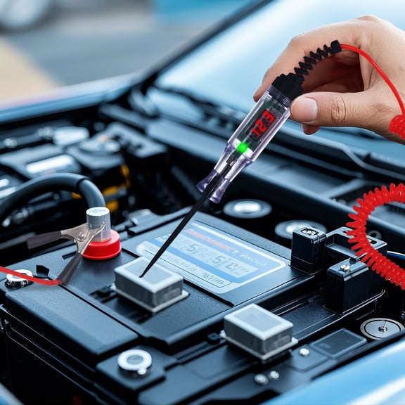 Universal Digital Car Circuit Tester Pen, 3V to 90V Automotive Voltage Detector with Alligator Clip for Fuse Check Generator and Circuit Polarity Testing