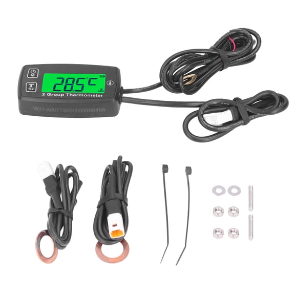 Universal Digital Engine Temp Gauge Meter with LCD Green Backlight for Motorcycle, Boat, ATV, 16102101373