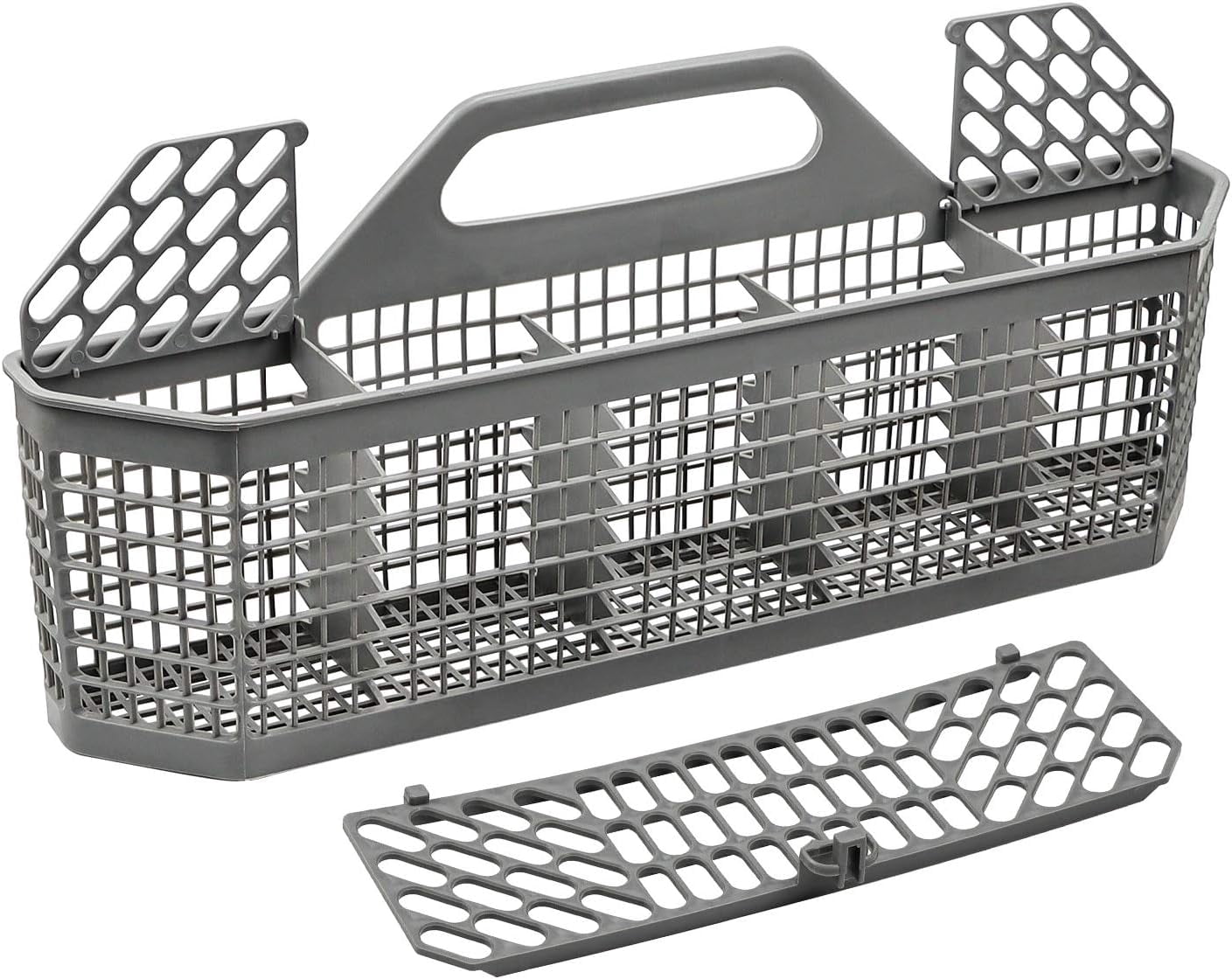 Universal Dishwasher Cutlery Basket Replacement WD28X10128 Dishwasher Utensil Silverware Basket, Compatible with Part No. AH959351, EA959351, PS959351, WD28X10127, WD28X10132
