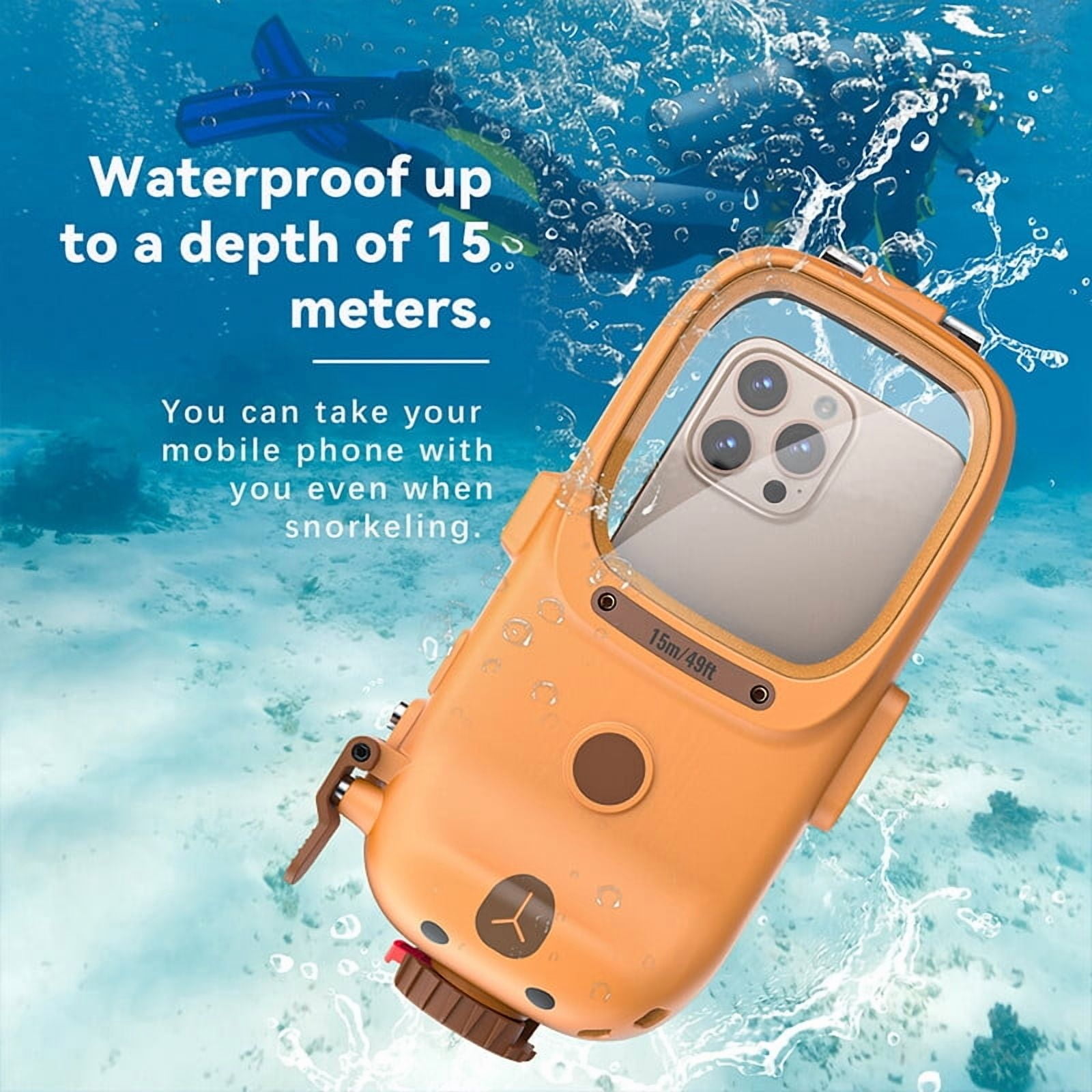 Universal Diving Waterproof Phone Case, Underwater Wireless Connection Photo Video for Surfing Swimming Snorkeling Compatible for iPhone/Galaxy/Google/Motorola Orange - Walmart.com Universal Diving Waterproof Phone Case, Underwater Wireless Connection Photo Video for Surfing Swimming Snorkeling Compatible for iPhone/Galaxy/Google/Motorola Orange - Walmart.com