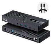 Universal Dock Station, 15-in-1 USB Dock with 100W Charge, HDMI&DP, 10Gbps USB, Gigabit Ethernet