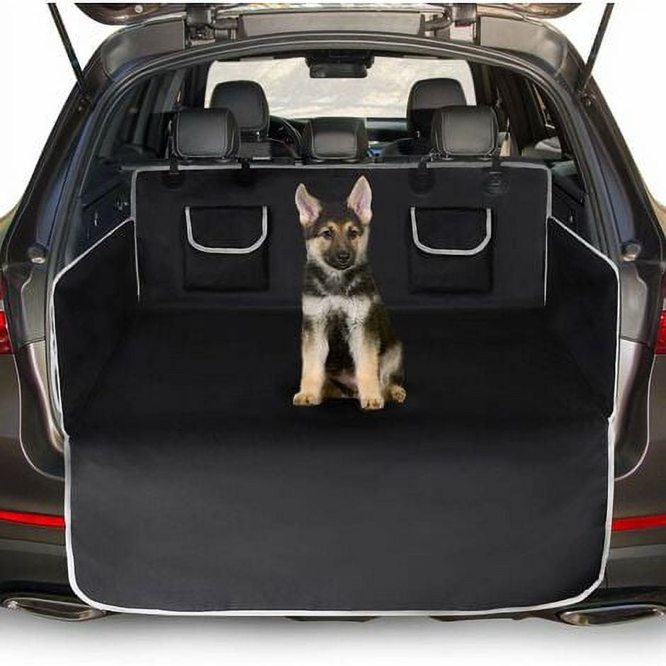 Universal Dog Car Boot Cover 2 Large Pockets Waterproof Non Slip 185 x 103 cm Boot Cover for Most Cars Black Walmart