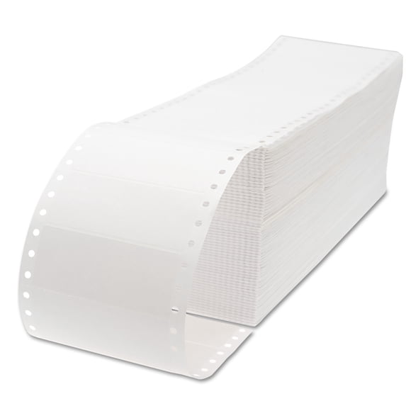 Universal Dot Matrix Printer Labels, 1 Across, 1-7/16 x 3-1/2, White, 5000/Box -UNV70109