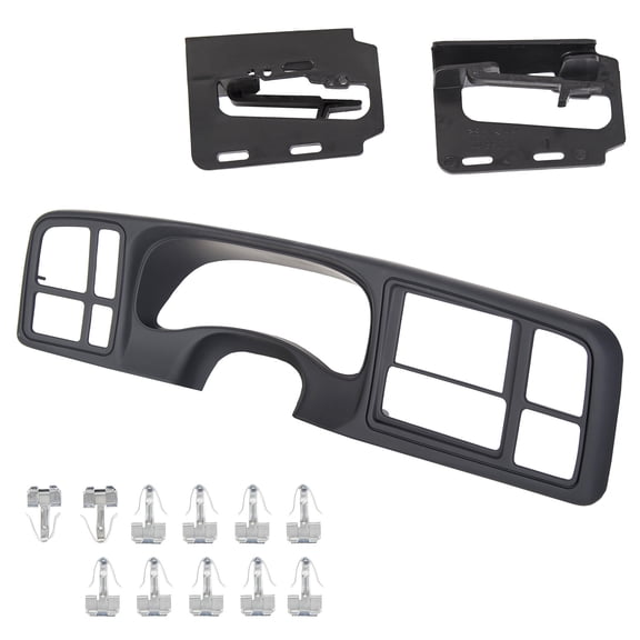 Universal Double DIN Radio Dash Kit Panel Installation for 1999 2000 2001 2002 Chevy Silverado GMC Sierra, Matte Black ABS Car Stereo Dash Board Kit