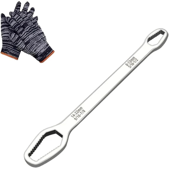 Universal Double Ended Wrench, Double-Ended Torx Wrench – Universal Self Adjusting Wrenches 8-24mm, Automotive Torx Wrench for Metric and Standard Sizes