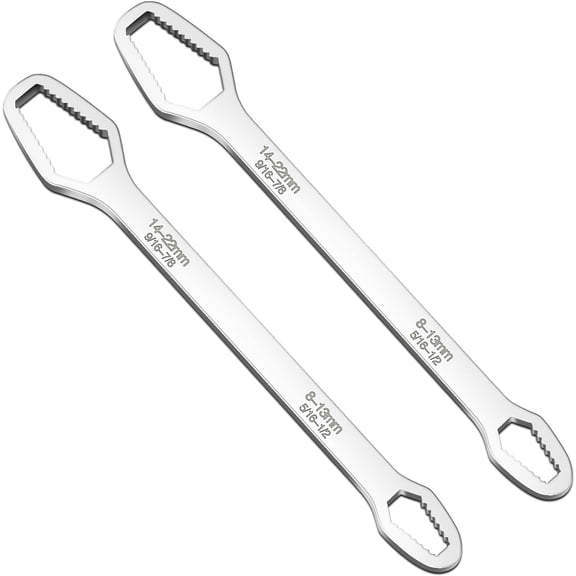 Universal Double-Ended Wrench Set, 8-22mm, 2 Pack