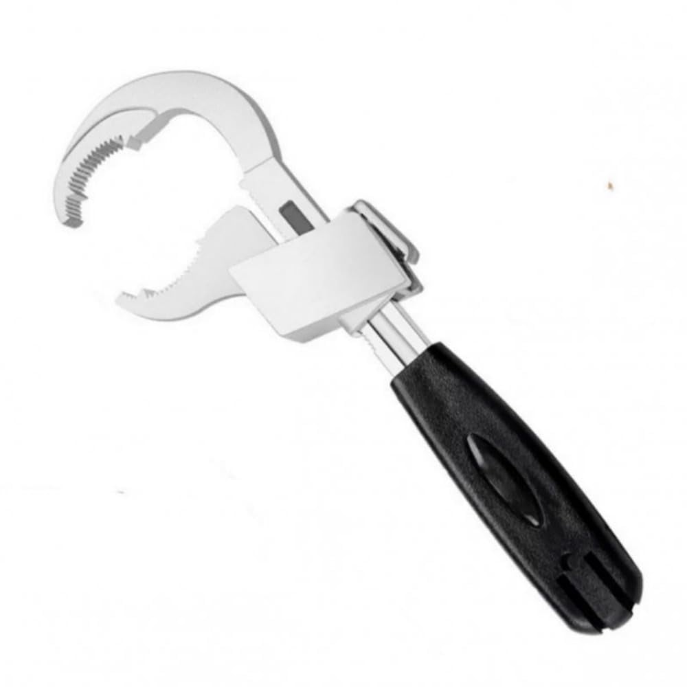 Universal Double Headed Bathroom Wrench With 3 Slotted Accessories 80mm Open-end Multi-functional Adjustable Wrench Hand Tool For Troubleshooting Faucets