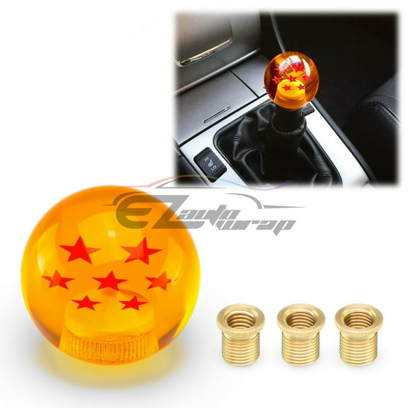 Universal Dragon Ball Z 7 Star 54mm Shift Knob With Adapters Will Fit Most Cars