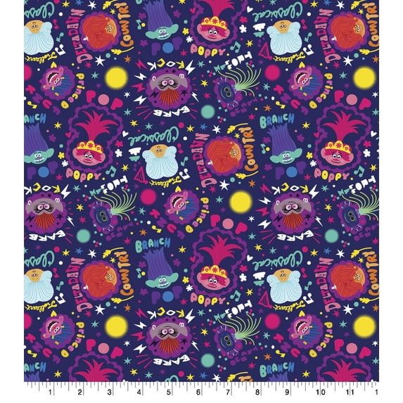 Universal DreamWorks Trolls Party Cotton Fabric