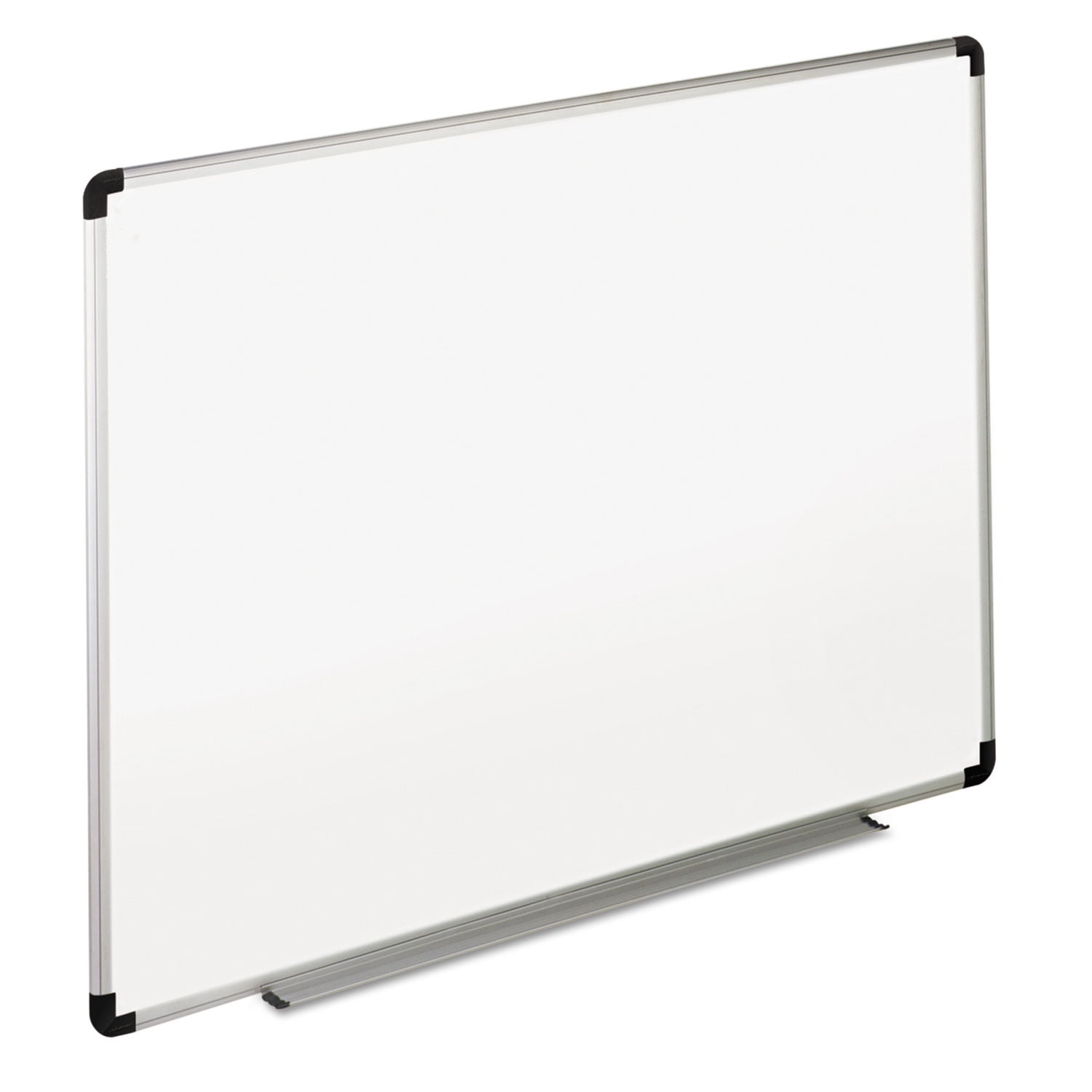 Universal Dry Erase Board, Melamine, 48 X 36, White, Black/gray