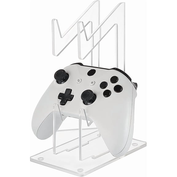 Universal Dual Controller Holder Transparent Acrylic Game Controller Display Stand Detachable Gamepad Desktop Stand for Display and Organization Double-Layered for DIY