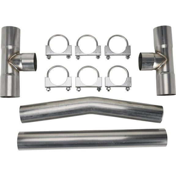 Universal Dual Exhaust H-Pipe Balance Tube Kit, 3 Inch