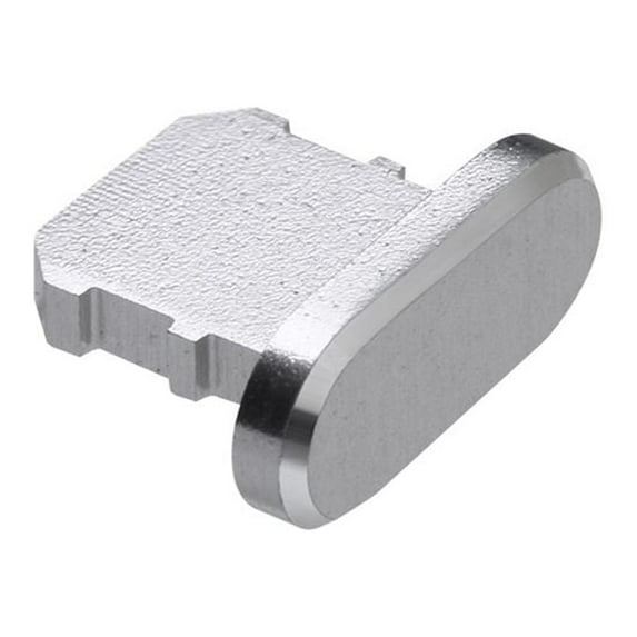 Universal Dustproof Aluminium Alloy Anti Dust Metal Plug Charging Port Cap Micro/Type C/iP Charger Dock Stopper SILVER FOR IOS