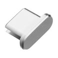 thumbnail image 1 of Universal Dustproof Aluminium Alloy Anti Dust Metal Plug Charging Port Cap Micro/Type C/iP Charger Dock Stopper SILVER FOR TYPE-C, 1 of 8