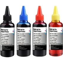 Universal Dye Ink Refill Kit compatible for HP Canon Epson Brother Lexmark Printers Compatible Ink Cartridges Refillable Cartridge CISS CIS System 4 Color Set (BK, C, M, Y)