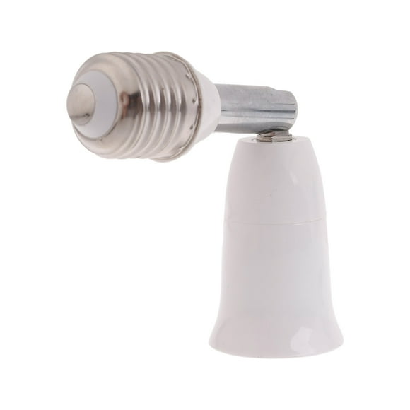 Universal E27 Light Socket Extender Adapter 180 Degree Adjustable for LED Lights, Ceiling Fans, and E27 Cameras