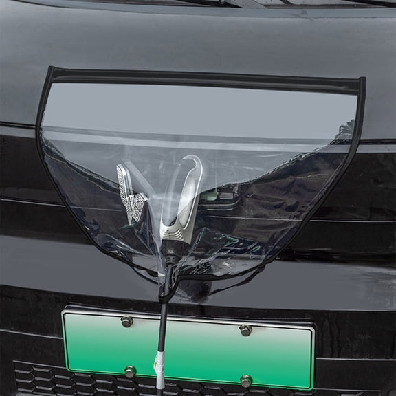 Universal EV Charging Port Rain Cover, Waterproof PVC Charger Protective Shield, Reusable 60x50cm Large Size Dust Rain Block Cover for Most New Energy Electric Vehicles