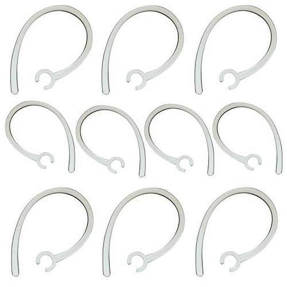 Universal Earbuds Earhooks Bluetooth Replacement Set for Plantronics Voyager Edge Wireless Bluetooth Replacement Earbuds Ear-Tips and Ear-Hook (Clear 10-Pack)