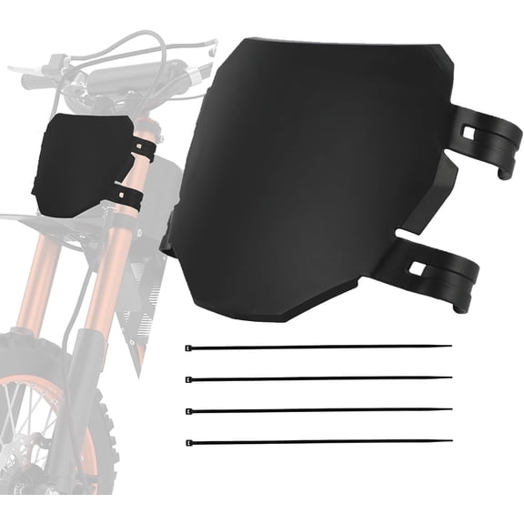 Universal Ebike Electric Dirt Bike Number Plate with Straps-Black