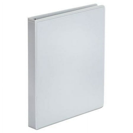 Universal Economy Round Ring View Binder, 1" Capacity, White, 6/Pack