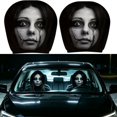 thumbnail image 1 of Universal Elastic Car Headrest Covers 2 Pack, Ghost Face Auto Seat Protector with Upgraded Snug Fit, Soft Breathable Polyester Holiday Vehicle Interior Decor Accessories for Cars, 1 of 4