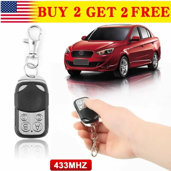 Universal Electric 433Mhz Garage Door Cloning Remote Control Gate Opener Key Fob