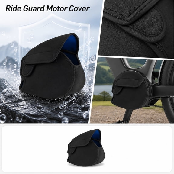 Universal Electric Bike Motor Cover, Waterproof Dustproof Polyester Protective Shield, 11.42in All-Weather Guard for E-Bike Motor