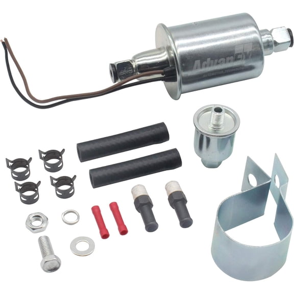 Universal Electric Fuel Pump 12V Low Pressure Gasoline Diesel Transfer Pump for Carburetor with Installation Kit E8012S